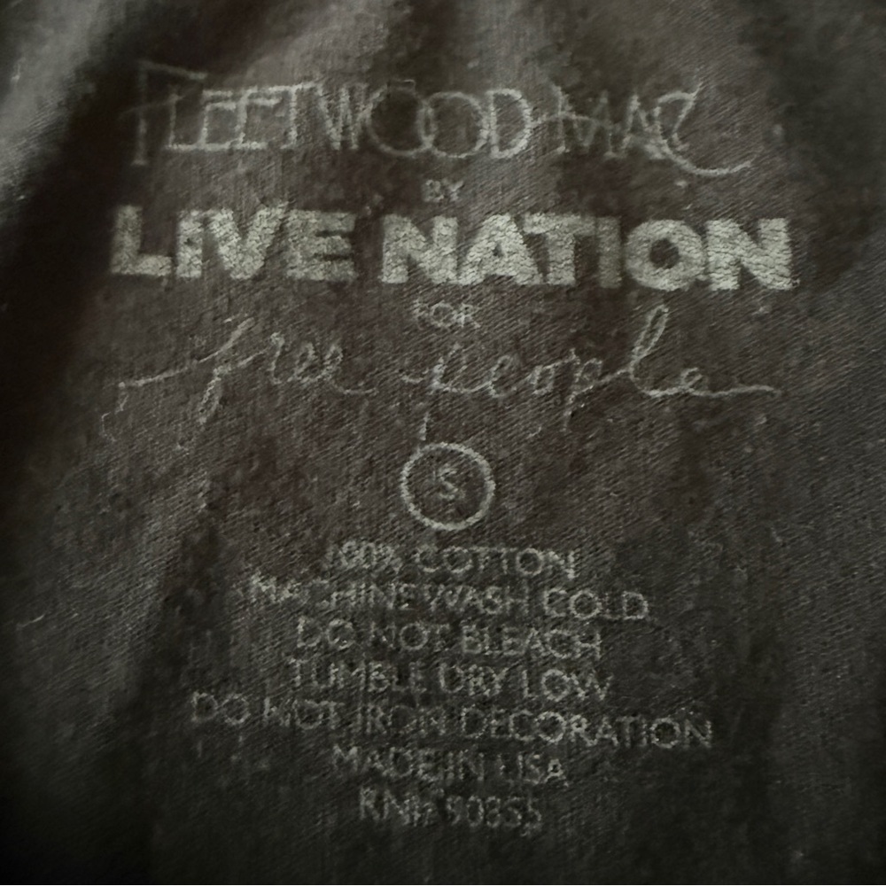 Free People Fleetwood Mac Black and White Graphic Tee - Cut off - Small - Picture 5 of 5